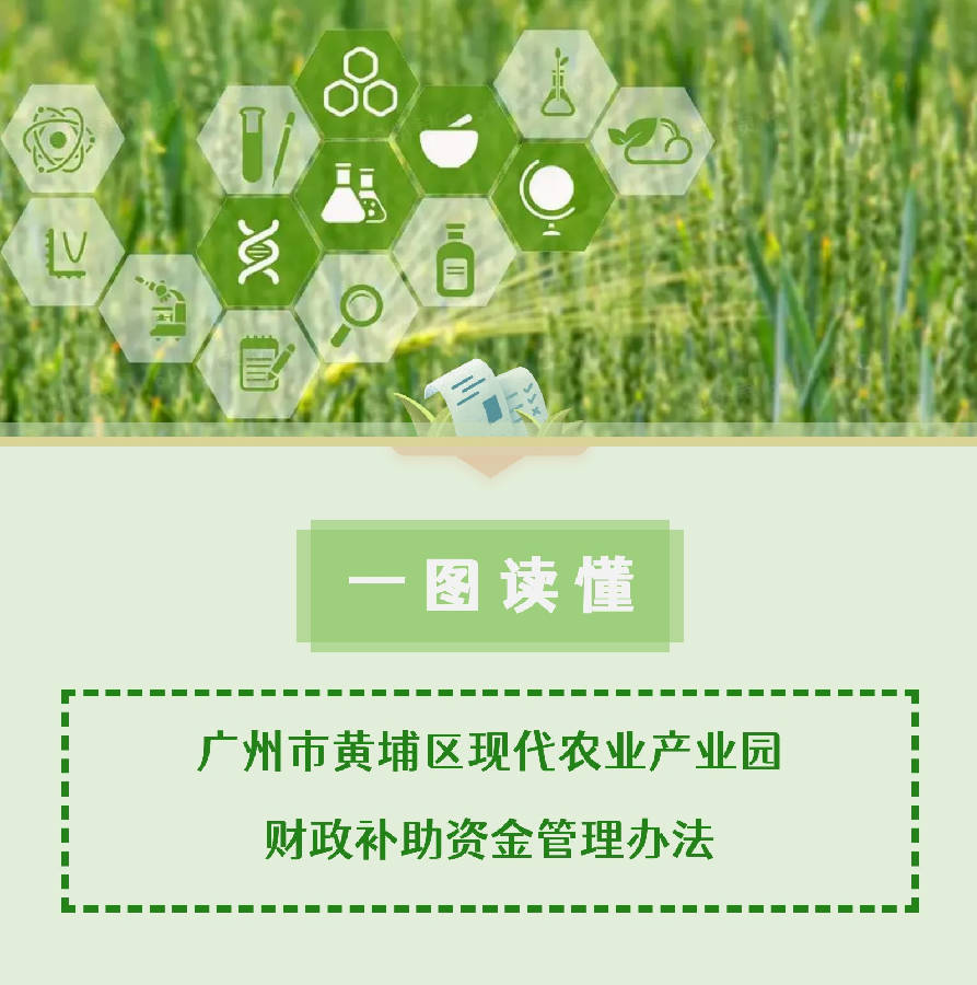 【一圖讀懂】《廣州市黃埔區現代農業產業園財政補助資金管理辦法》政策解讀